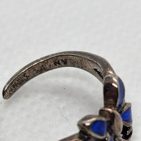 Nevada Silver Mine Sterling Silver Blue Butterfly Toe Ring - Picture 6 of 7